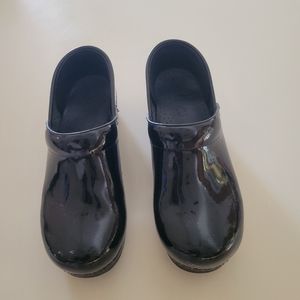 Dansko Patent Leather Slip On Clogs